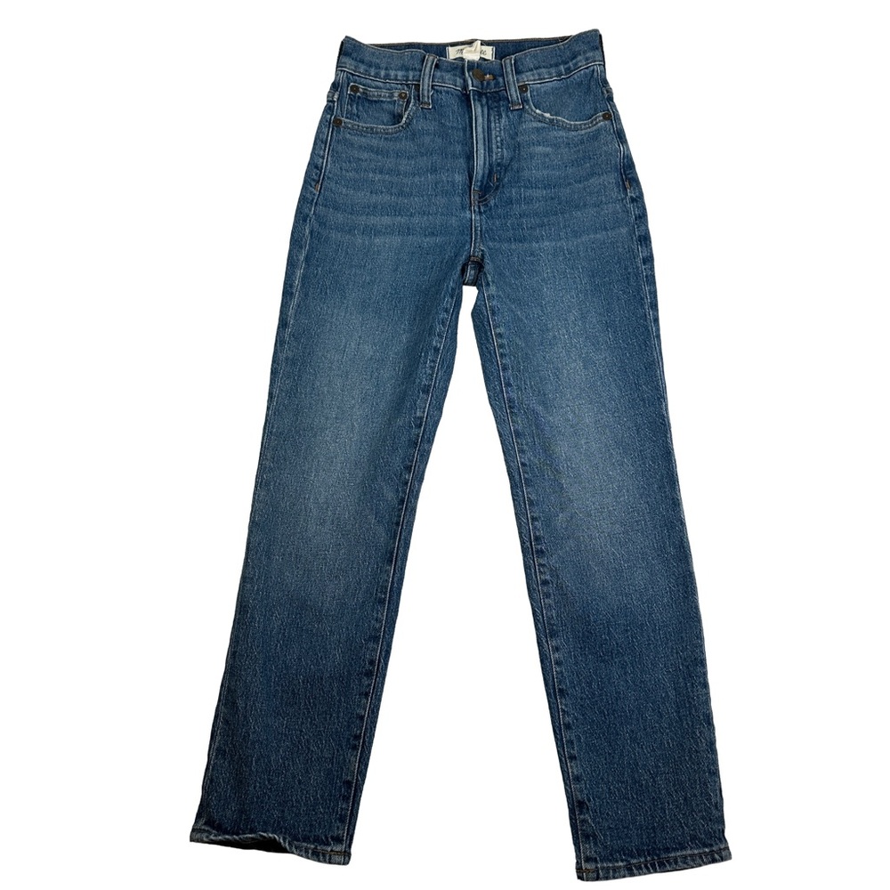 Madewell classic Straight 23 high‎ rise Blue Denim Jeans medium wash